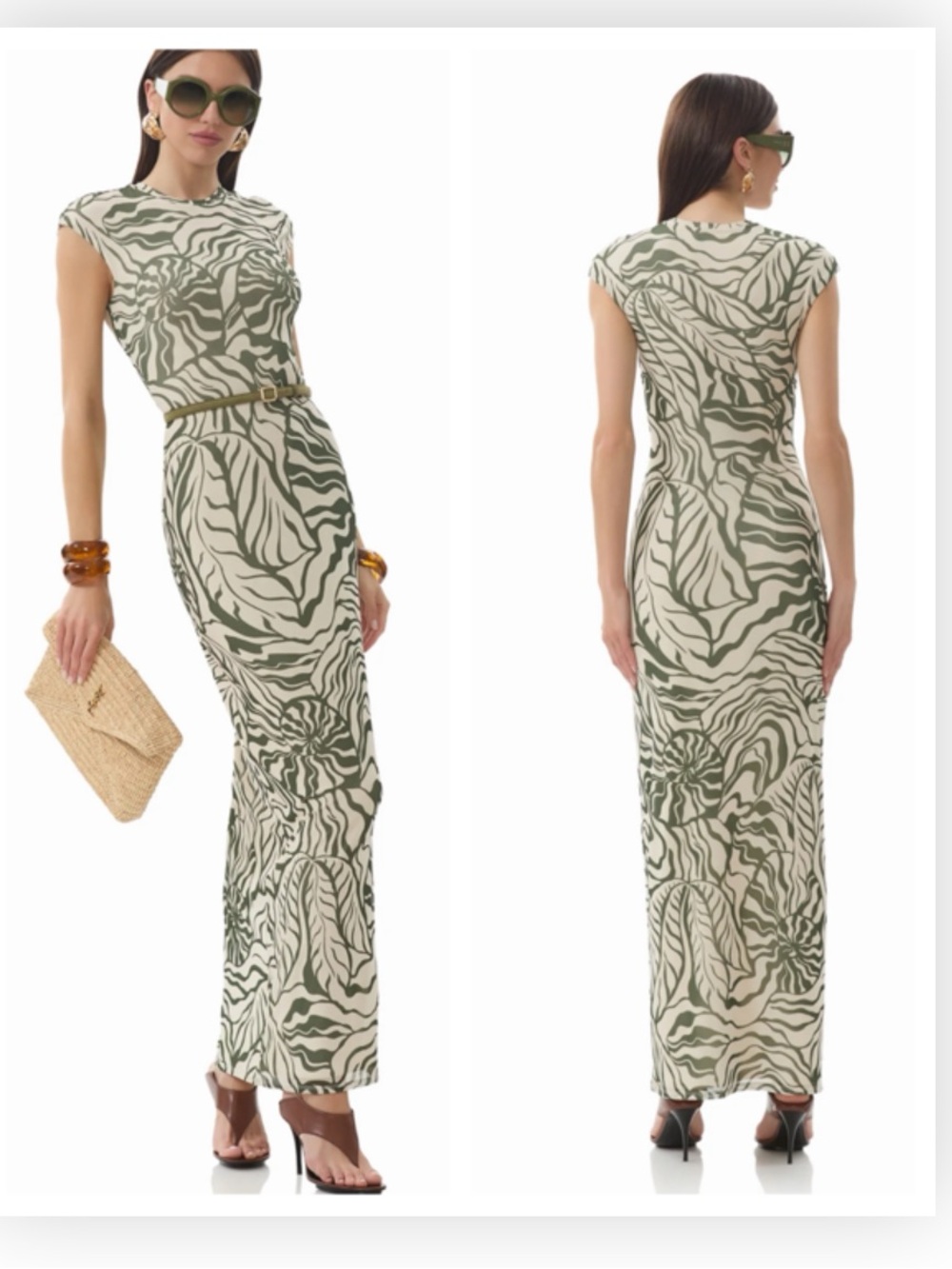 AFRM Cody Tonal Shell Mesh Midi Dress Revolve $138